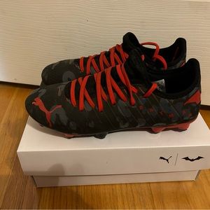 Puma Kids Black and Red Cleats